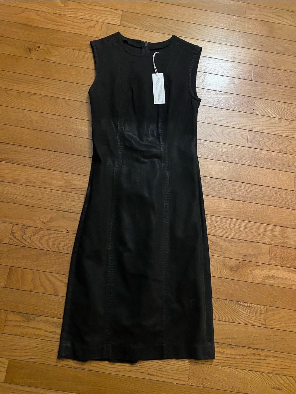 Level 99 Black Sleeveless Midi Sheath Dress